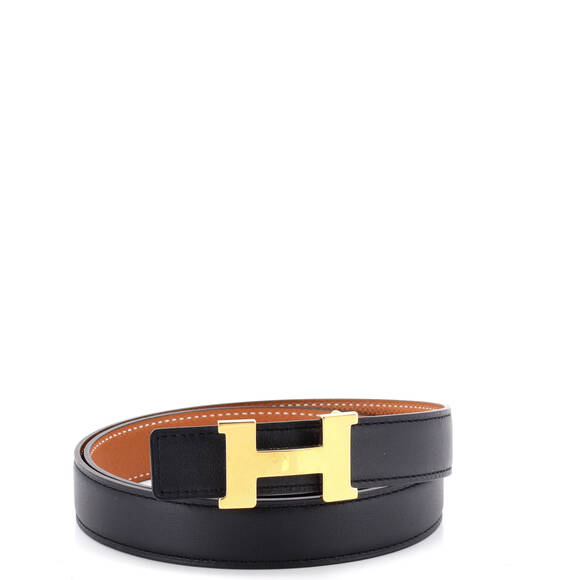 Hermes Thin Constance Reversible Belt Leather